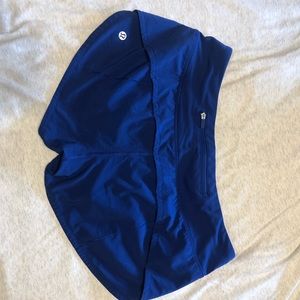 Royal blue Lululemon Speed Up shorts